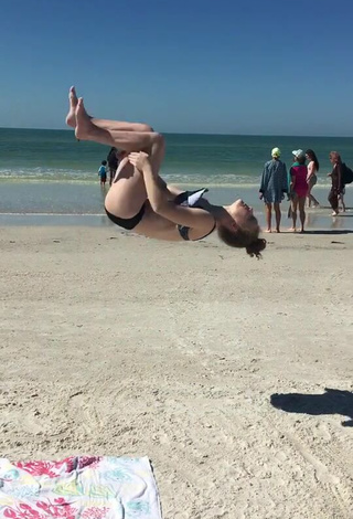 5. Sexy Elaina Rose in Bikini at the Beach while doing Sports Exercises