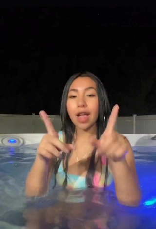 2. Hot Jazlyn G in Bikini Top at the Swimming Pool