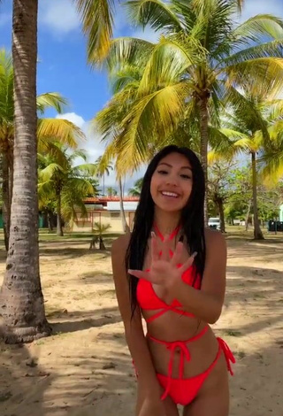 2. Hot Jazlyn G in Red Bikini at the Beach