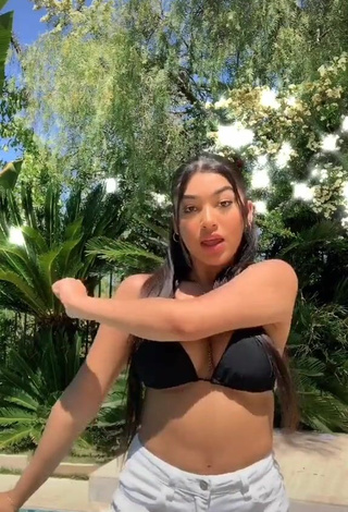 2. Beautiful Jackie Ybarra in Sexy Black Bikini Top