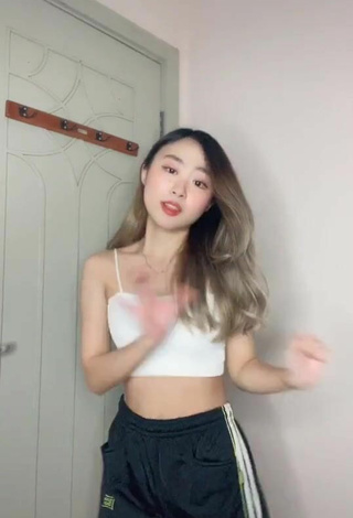 2. Sexy Jessie Renata in White Crop Top