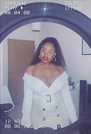 4. Sexy Maria Lima in White Dress