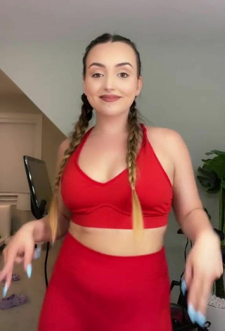 4. Sexy Julia Raleigh in Red Sport Bra