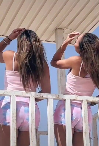 2. Sexy Tomiris & Nargiz Kanatova in Pink Crop Top