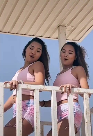 5. Sexy Tomiris & Nargiz Kanatova in Pink Crop Top