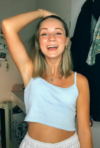 5. Sexy Kathleen Orban in Striped Crop Top