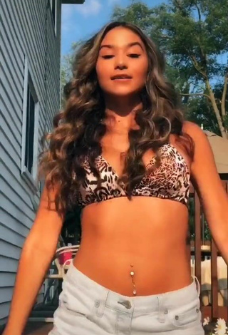 3. Sweetie Kayla Alkatib in Leopard Bikini Top