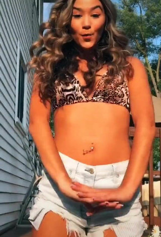 4. Sweetie Kayla Alkatib in Leopard Bikini Top