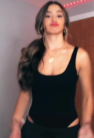 Sexy Kayla Alkatib in Black Bodysuit