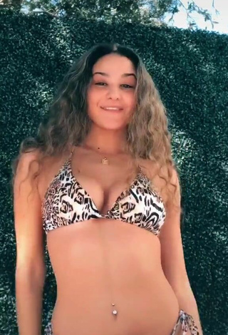 Hottie Kayla Alkatib in Leopard Bikini
