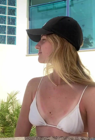 2. Sexy Katerine Krause in White Bikini Top