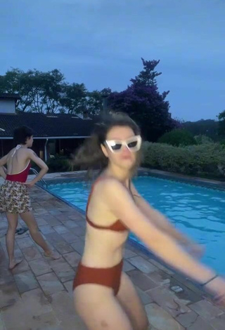 5. Sexy Katerine Krause in Brown Bikini at the Pool