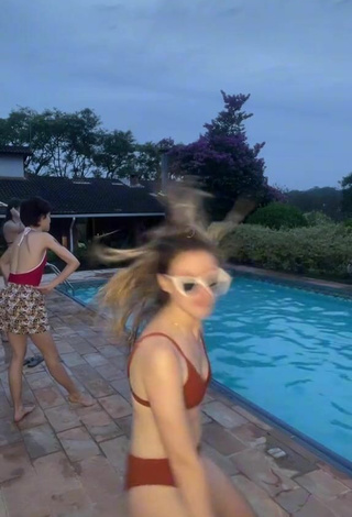 6. Sexy Katerine Krause in Brown Bikini at the Pool