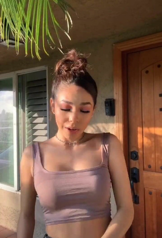 5. Magnetic Destiny Salazar in Appealing Beige Crop Top and Bouncing Tits