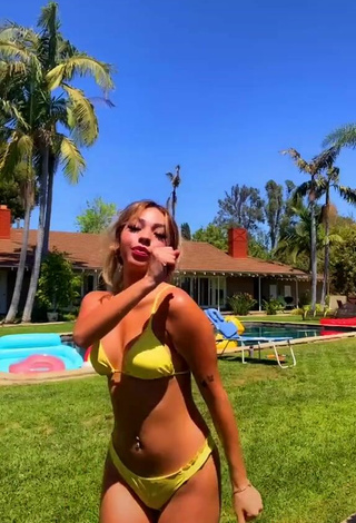 5. Sexy Destiny Salazar Shows Cleavage in Yellow Bikini