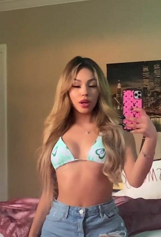 2. Sexy Destiny Salazar Shows Cleavage in Bikini Top