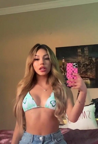 4. Sexy Destiny Salazar Shows Cleavage in Bikini Top