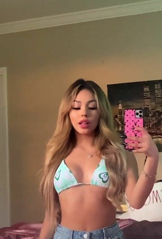 6. Sexy Destiny Salazar Shows Cleavage in Bikini Top