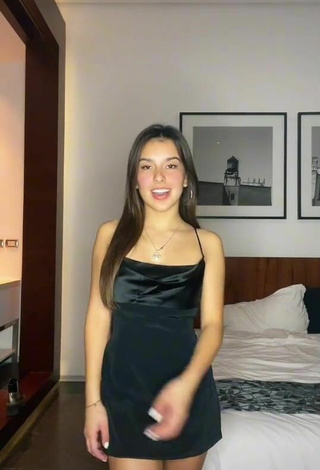 Sexy Elisa Costa in Black Dress