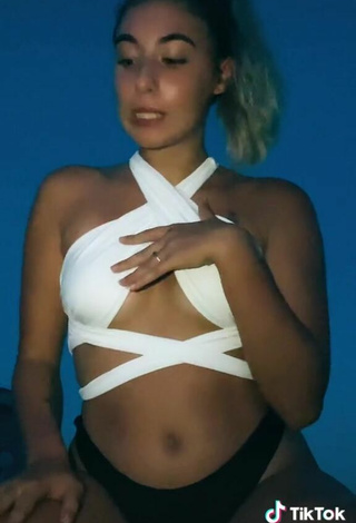 5. Cute Grace of Toma in White Bikini Top