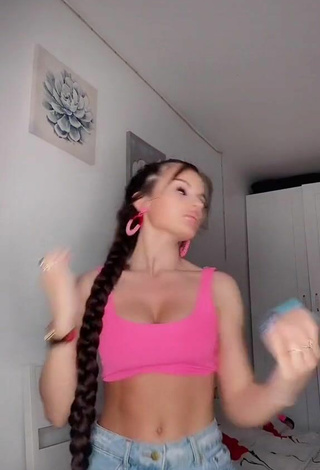 4. Adorable Grisela Shows Cleavage in Seductive Firefly Rose Crop Top and Bouncing Tits