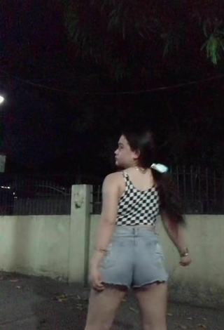 2. Beautiful Delacruz Jane Pauline in Sexy Checkered Crop Top in a Street while Twerking