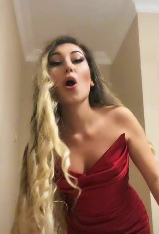 5. Sexy Irem Cennet in Red Dress