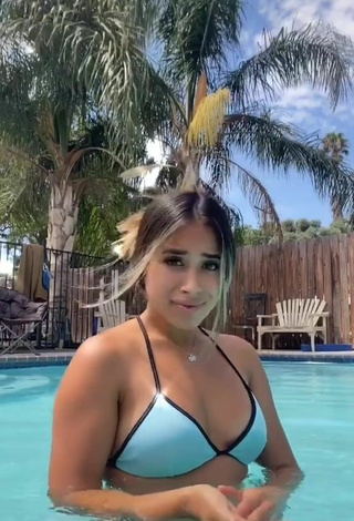 4. Sweetie Jasmin Acosta in Blue Bikini Top at the Swimming Pool