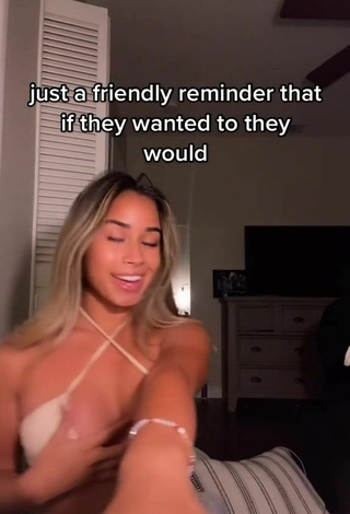 2. Sexy Jasmin Acosta Shows Cleavage in White Bikini Top