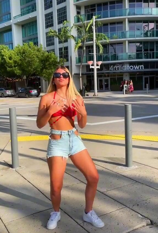 3. Hot Jesca Jimenez in Red Bikini Top in a Street