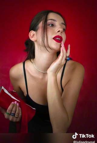 6. Sexy Julia Dovgal in Black Crop Top
