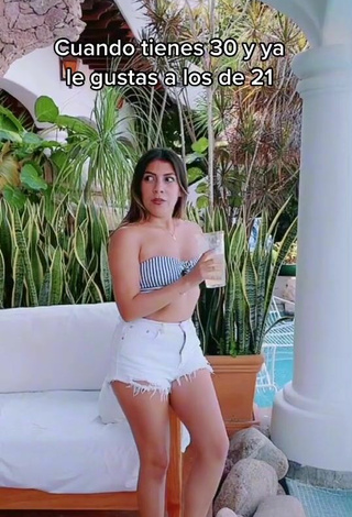 4. Sexy Katia Nabil in Striped Bikini Top