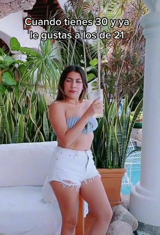 5. Sexy Katia Nabil in Striped Bikini Top