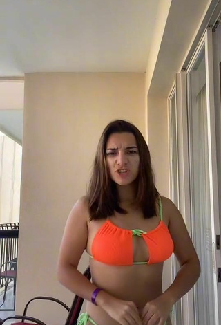 2. Sexy Lydia Rodriguez in Orange Bikini