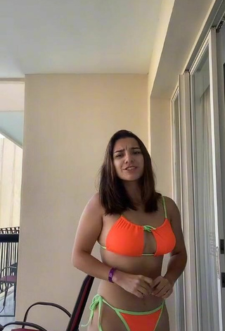 4. Sexy Lydia Rodriguez in Orange Bikini