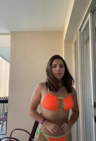5. Sexy Lydia Rodriguez in Orange Bikini