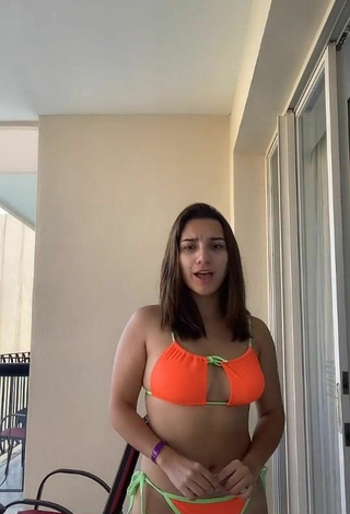 6. Sexy Lydia Rodriguez in Orange Bikini