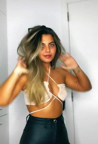 2. Sexy Maria Nunes in White Bikini Top