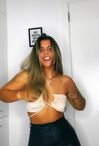 6. Sexy Maria Nunes in White Bikini Top