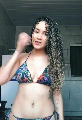 Beautiful Michele Monteiro Shows Cleavage in Sexy Bikini and Bouncing Boobs