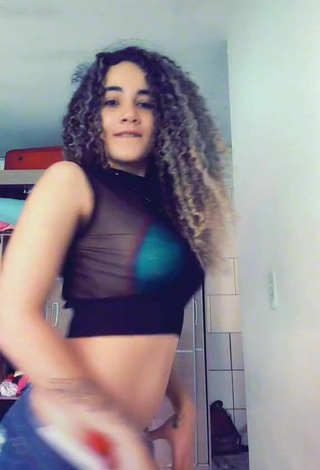 2. Sexy Michele Monteiro in Black Crop Top while Twerking