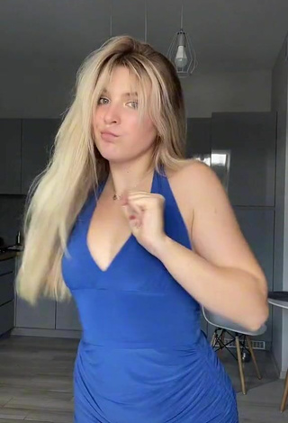 3. Sexy Monika Muratova in Blue Dress
