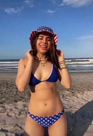 3. Cute Naomi in Blue Bikini Top at the Beach