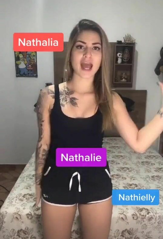 3. Sexy Nathalie Victoria in Black Tank Top
