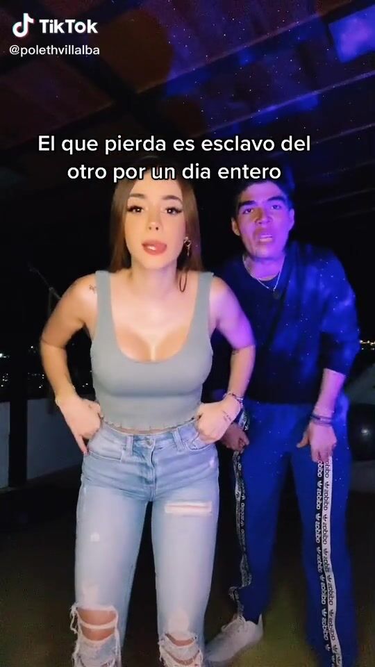 Erotic Poleth Villalba Shows Cleavage in Grey Crop Top sexyfilter