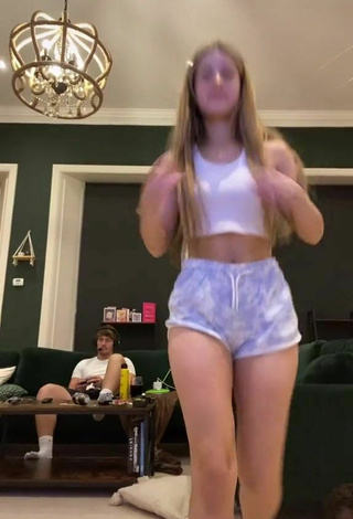 Sexy Poppy Mead in White Crop Top