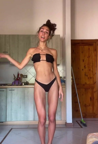 6. Hottest Rebecca Orsolini in Black Bikini