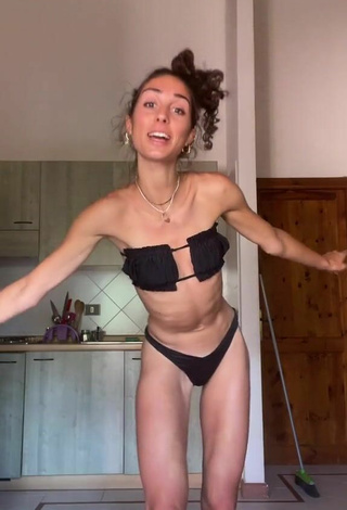 2. Seductive Rebecca Orsolini in Black Bikini