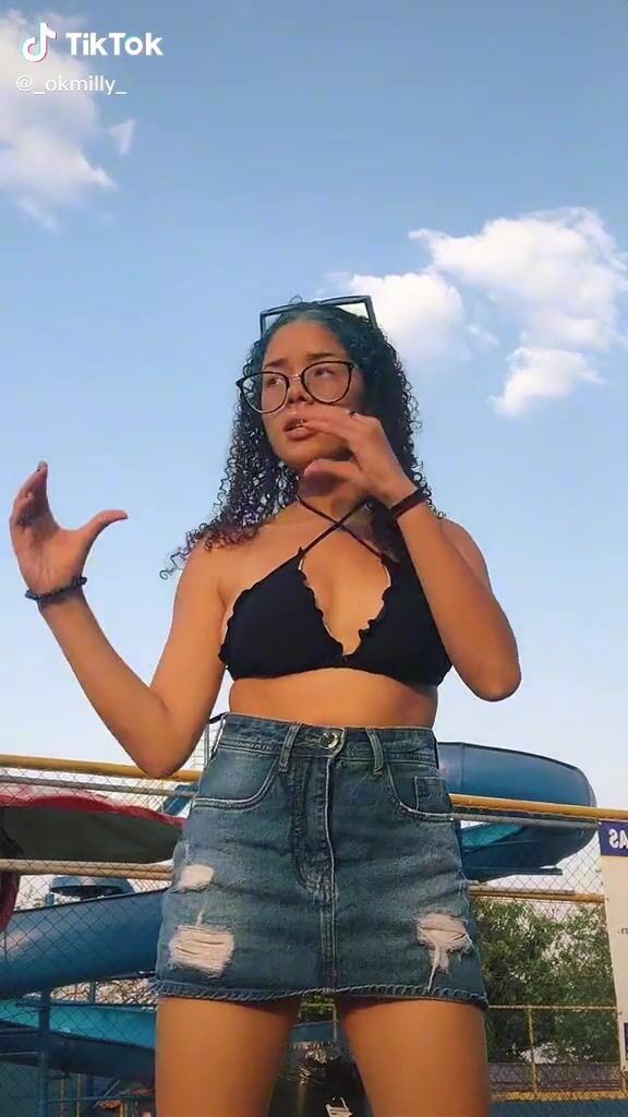 Sexy Mily in Black Bikini Top