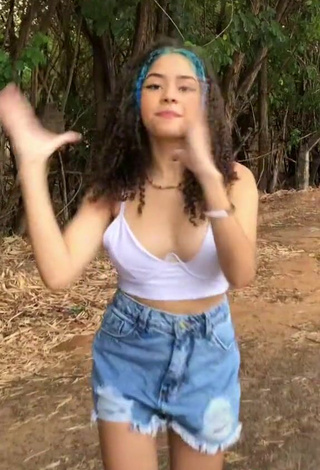 3. Hot Mily in White Crop Top and Bouncing Boobs